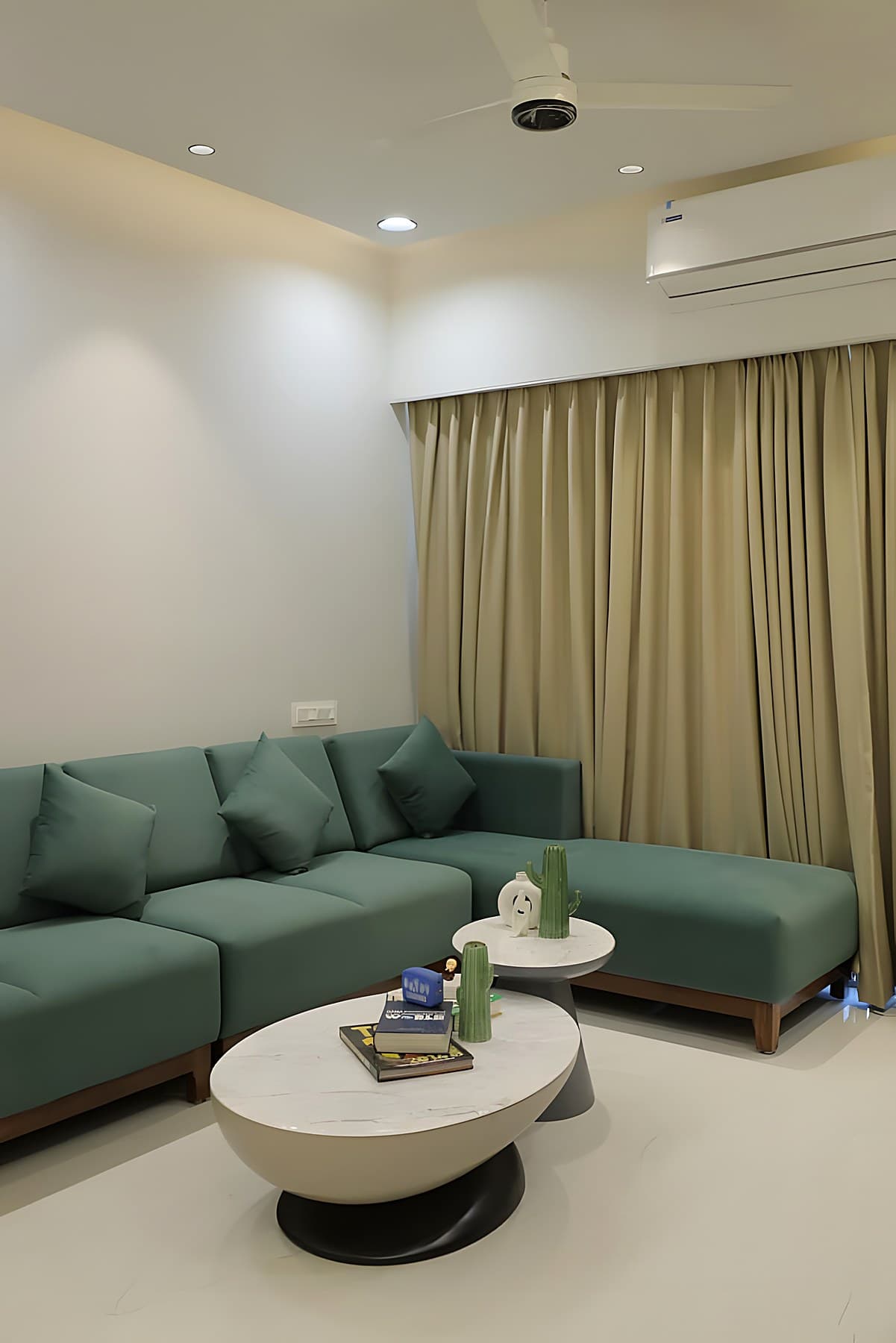 Lounge — bottle-green seating